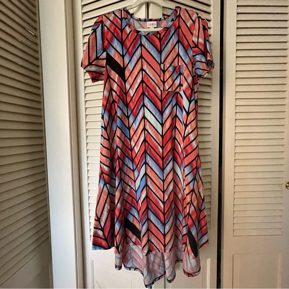 LuLaRoe Chevron Print Carly Dress